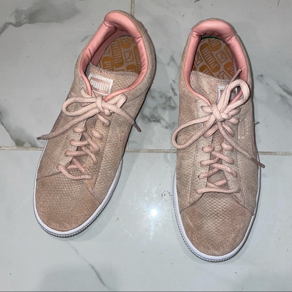 Puma Pink Snakeprint Sneakers - Picture 2 of 6